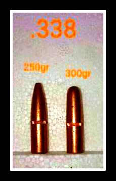.338 250gr SP & 300gr RN